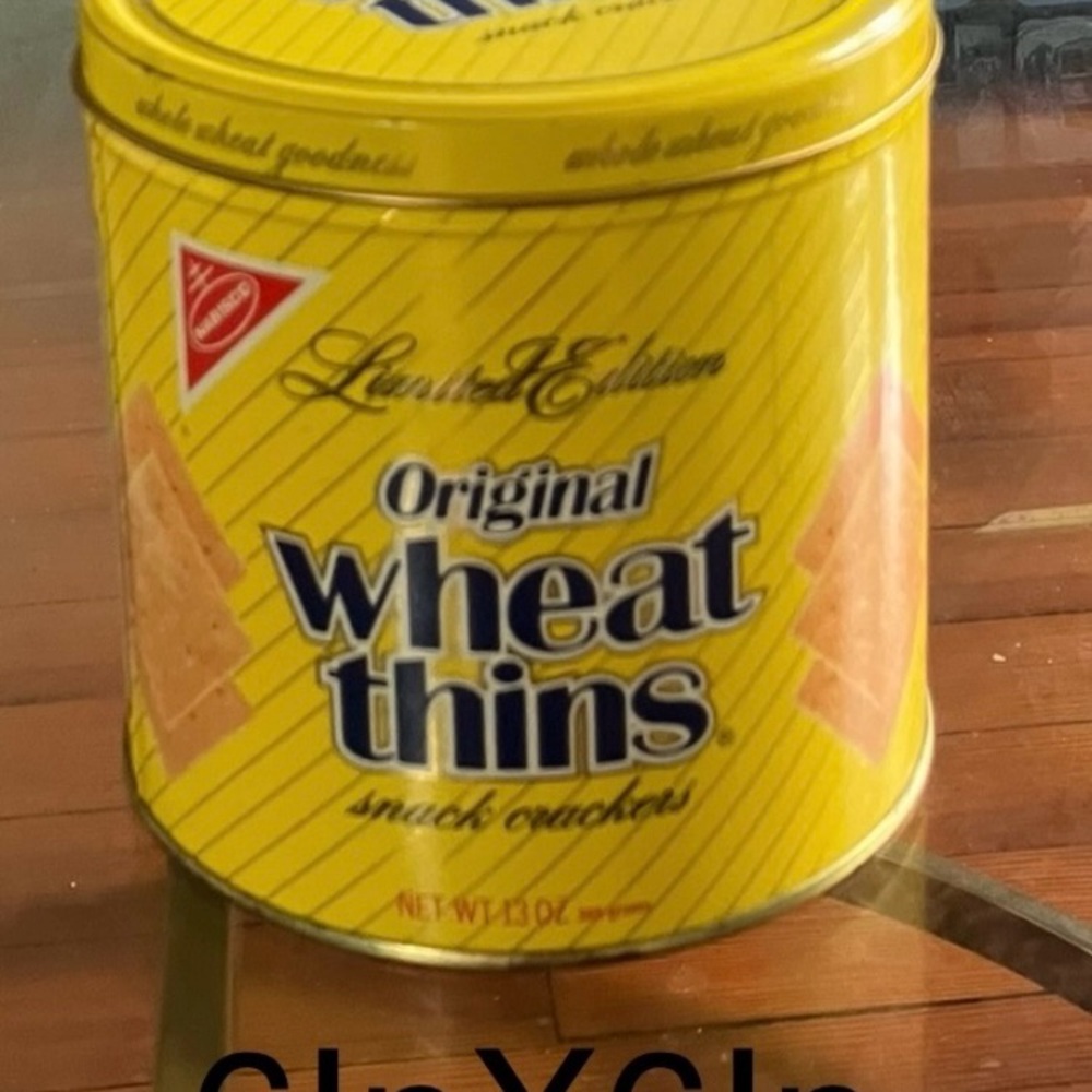 Vintage 1987 Nabisco Original Wheat Thins Snack Cracker Tin